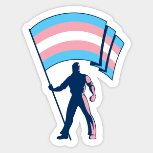 Transgender Pride Flag Bearer Sticker